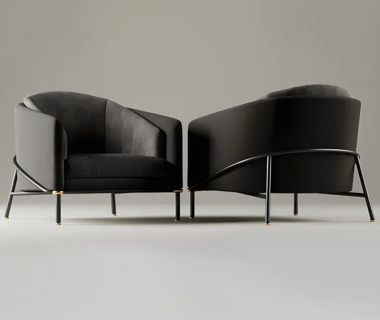 Armchair Minotti Fil noir