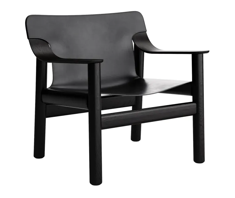 Bernard lounge chair black by hay