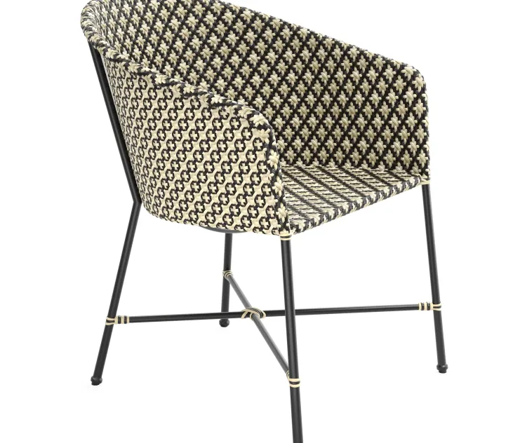 Cb brava dining lounge grey wicker chair