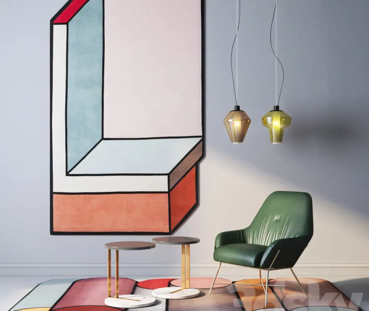 Foscarini diesel lamps asia leather armchair