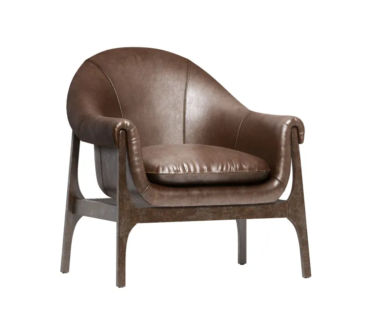 Indio wood accent chair in haze