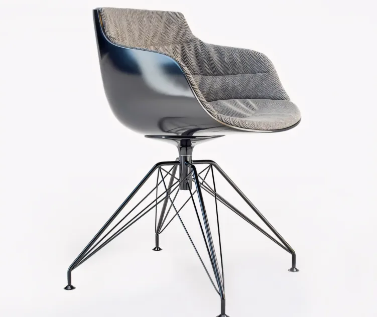 Mdf italia chair flow slim padded lem base