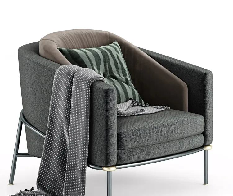 Minotti fil noir armchair