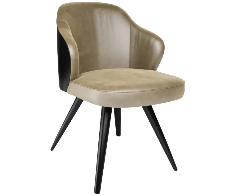 Minotti leslie dining steel swivel in leather