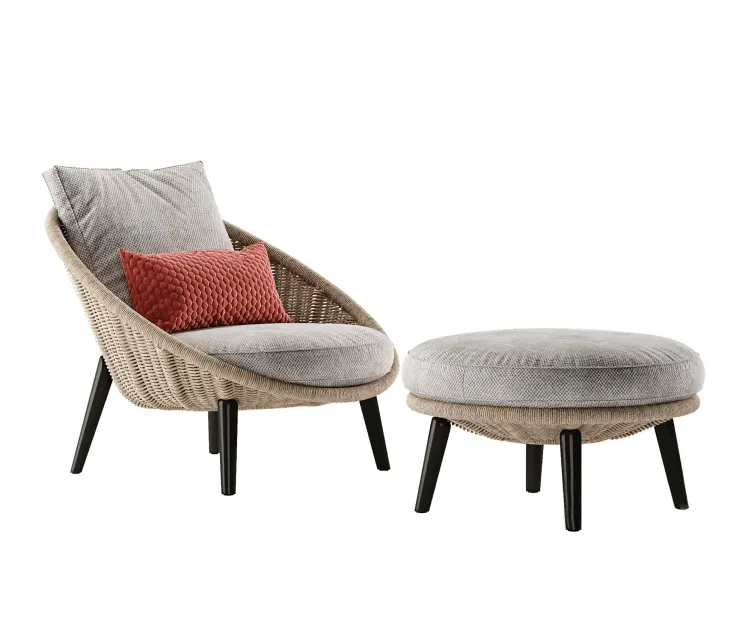 Minotti lido cord armchair