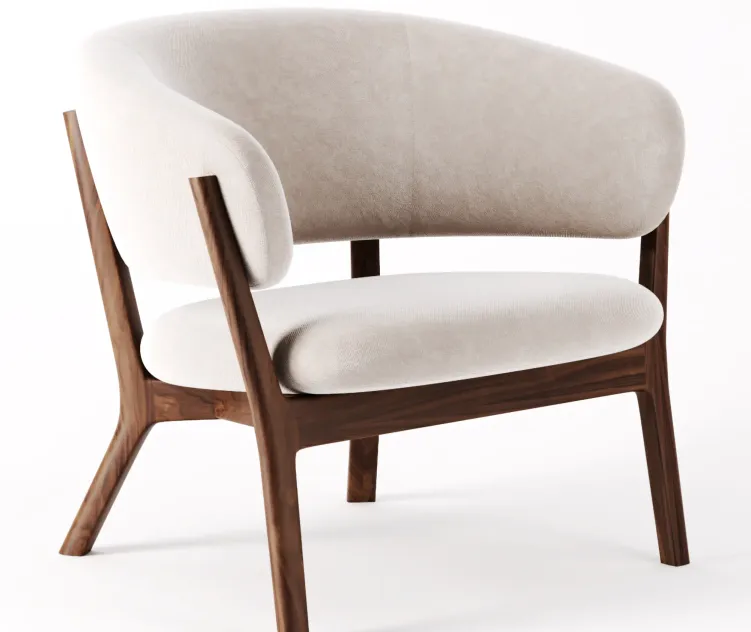 Roundish arm chair by maruni