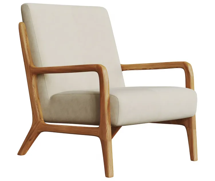 Zara home ash wood linen armchair