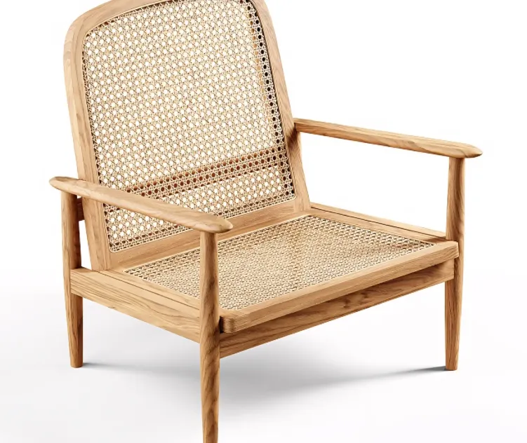 Zara home the teak rattan armchair