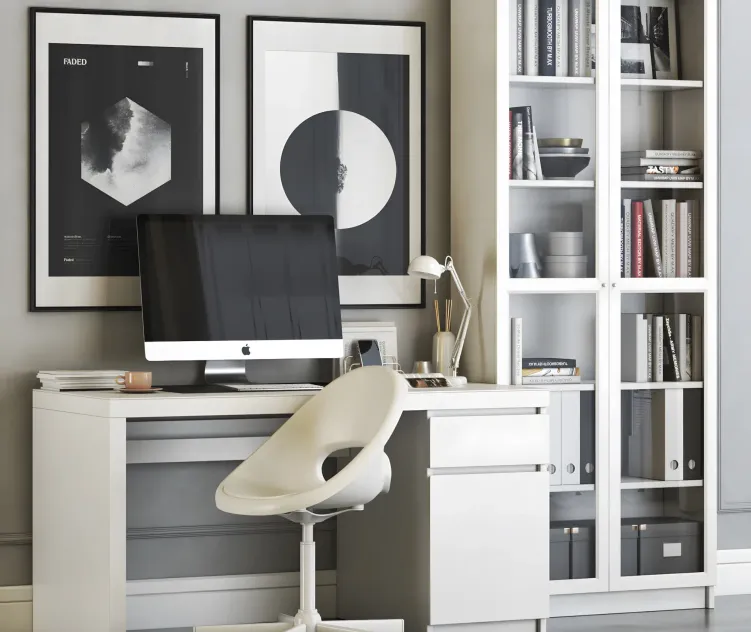 Ikeamalm work place withloberget chair