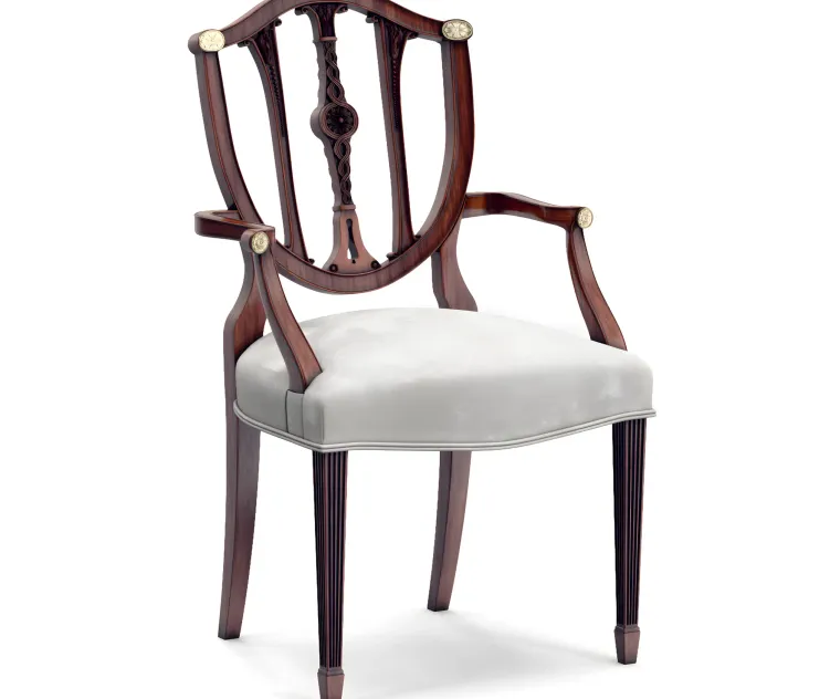 Theodore alexander palmerstones brass rote dinner armchair