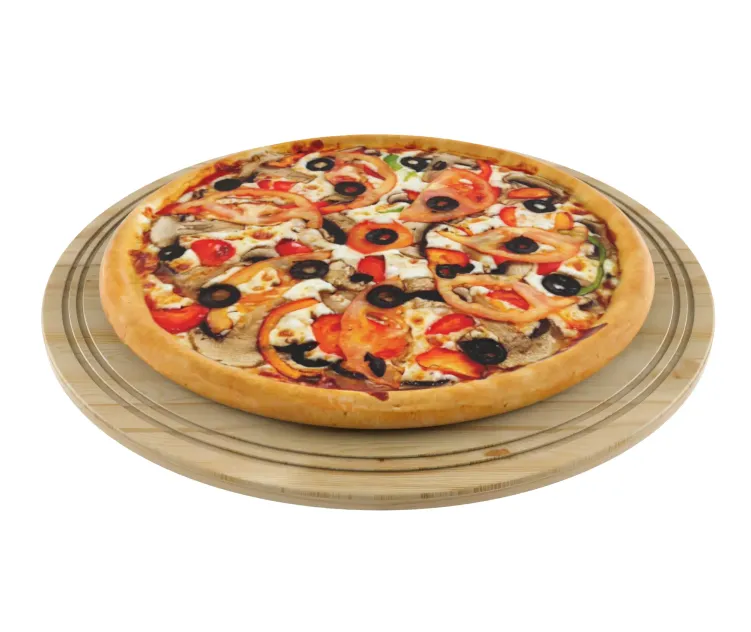 Pizza on the wood board