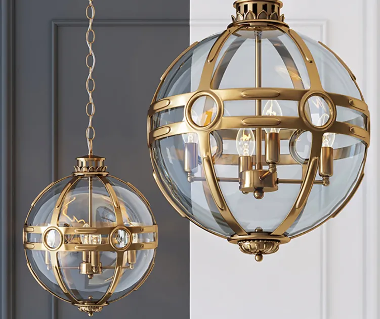 Chandelier Eichholtz Lantern Hagerty Brass