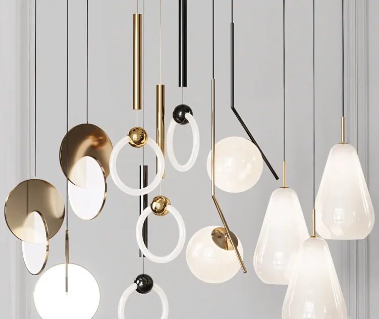 Four Pendant Lights amazing set 3