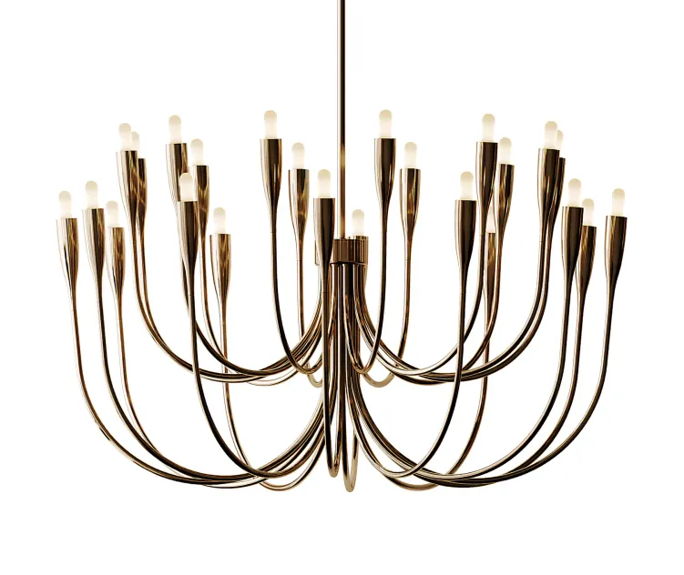 Liona Brass Candelabra Chandelier Light 2