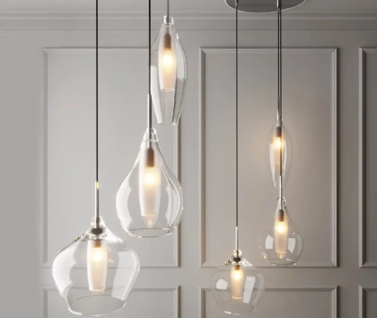 Pendant glass lamp