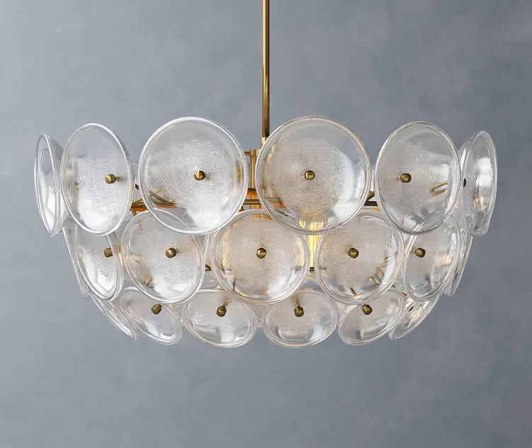 West elm Glass Disc Chandelier