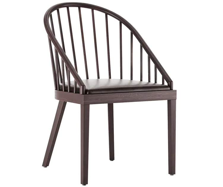 CB Comb Blackened Wood Dining Chair