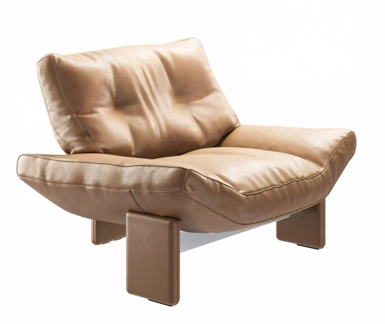Emmi Armchair Leather by Minotti