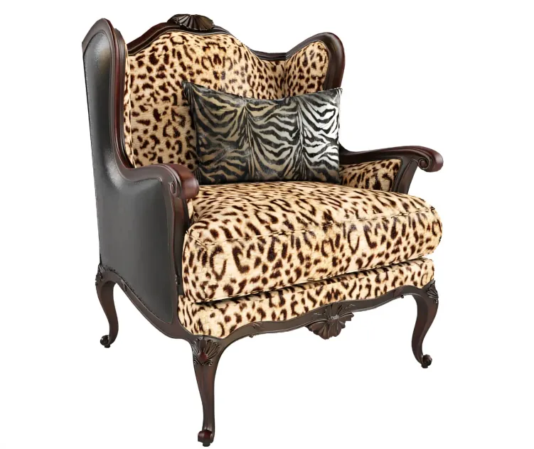 Leopard leather chair