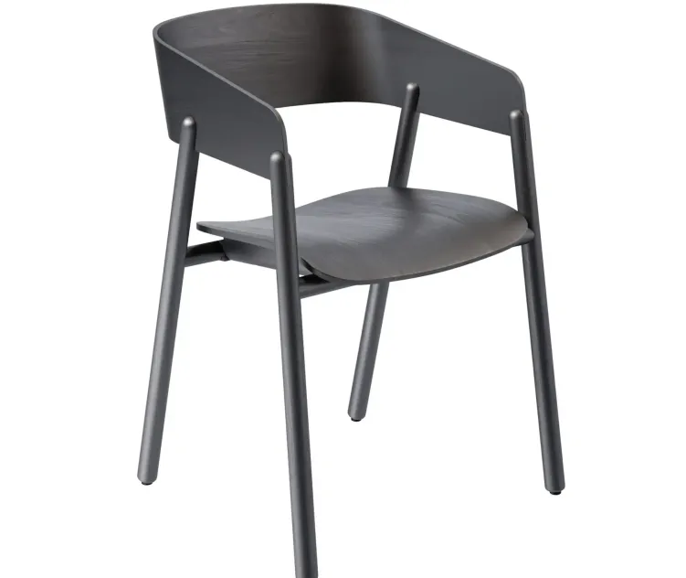 Mava Wooden Chair Gray by Punt