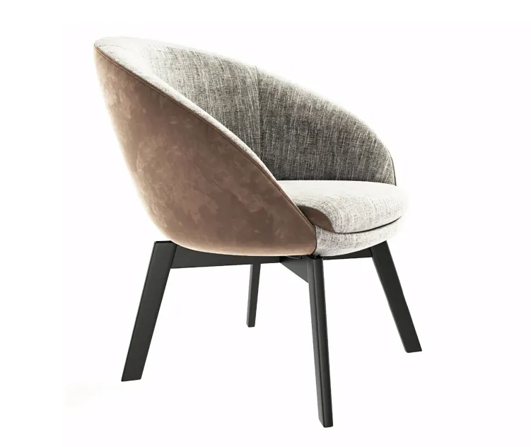 Minotti Russell Little Lounge Chair And Dining Chair