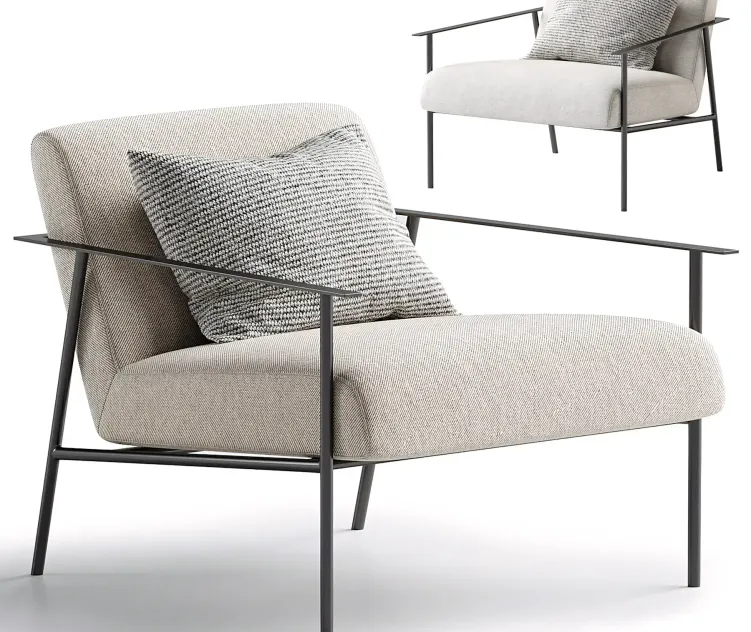 Tracy Fabric Lounge Chair Beige