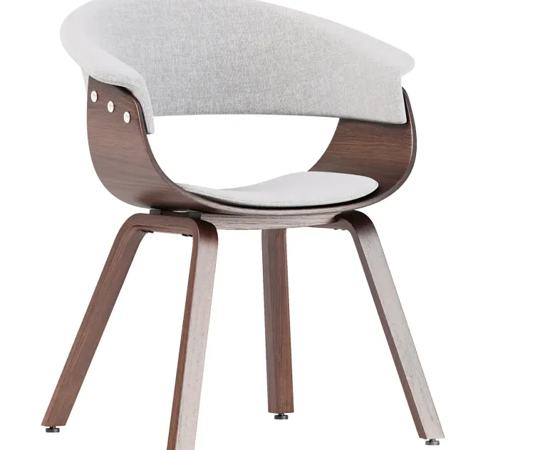 Walnut Wood Modern Dining Chair