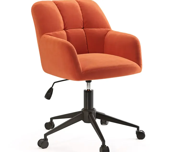 Office chair Elnor Velvet Orange