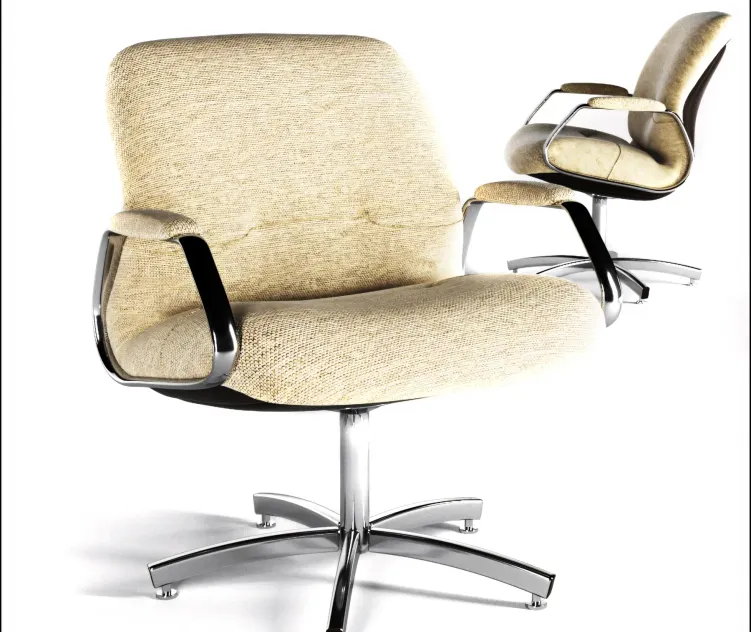 Charles pollock style steelcase chrome