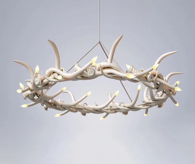 Roll Hill Chandelier Antler Ring