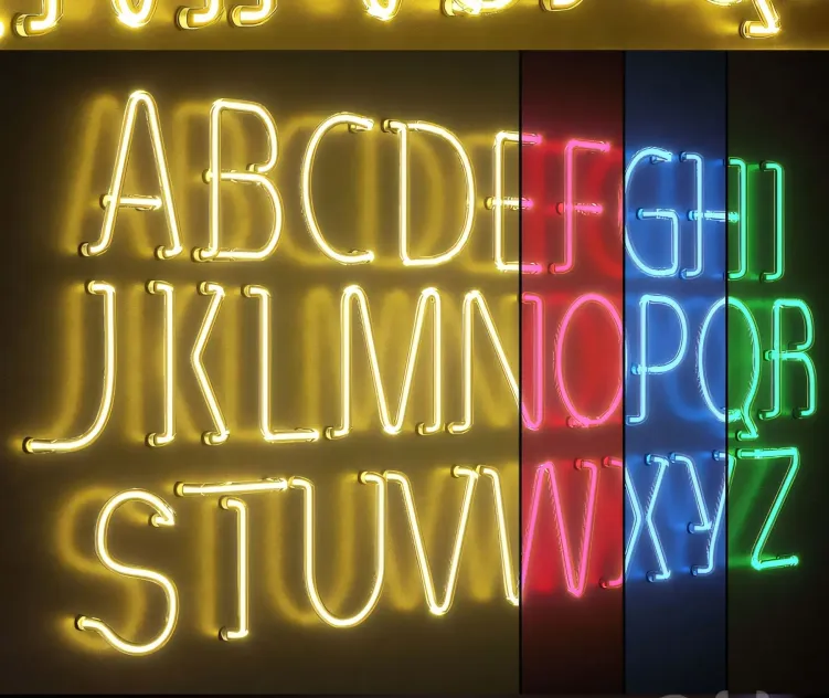 Light Modules Set Neon Alphabet