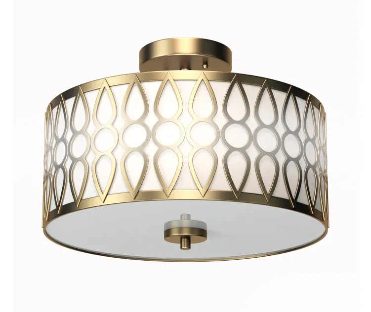 Aaru Fabric Semi Flush Mount MK