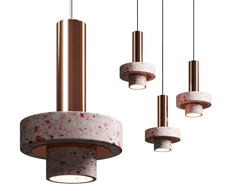 Cantera Rosa Copper Ambra Pendant Lighting