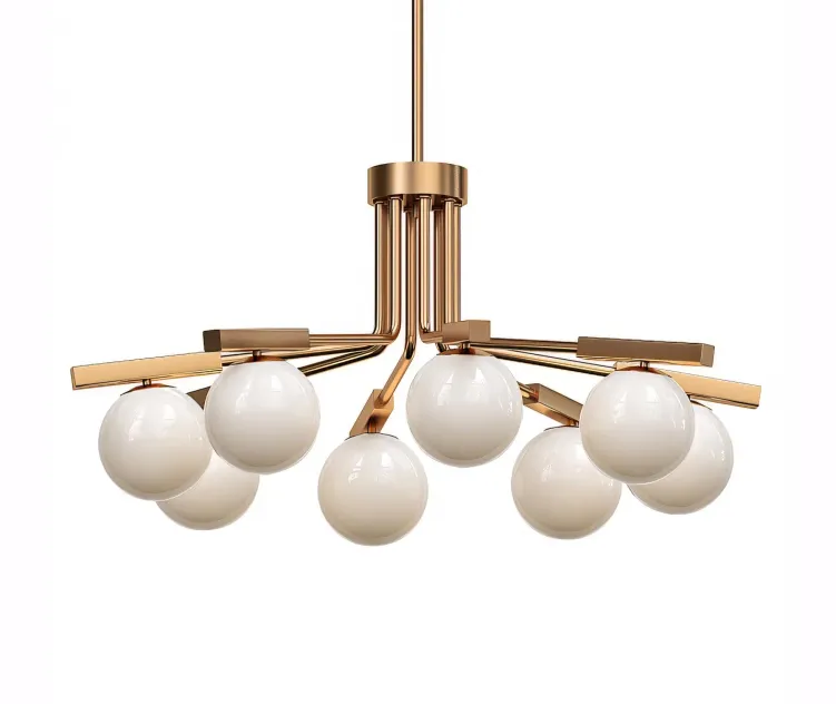 Chandelier With Glass Balls Scandinavian Style Plafonds