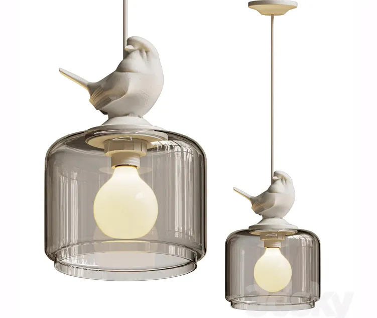 Hanging Lamp Provence Bird Pendant