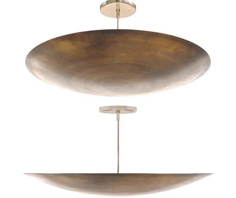 Large Alta Brass Dome Chandelier By Lawson Fenning