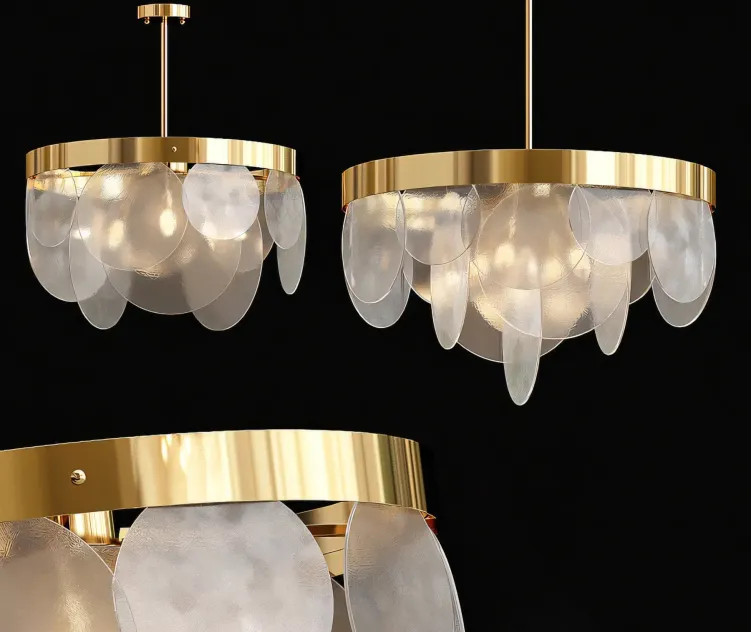 Modern Glass Frozen Chandelier