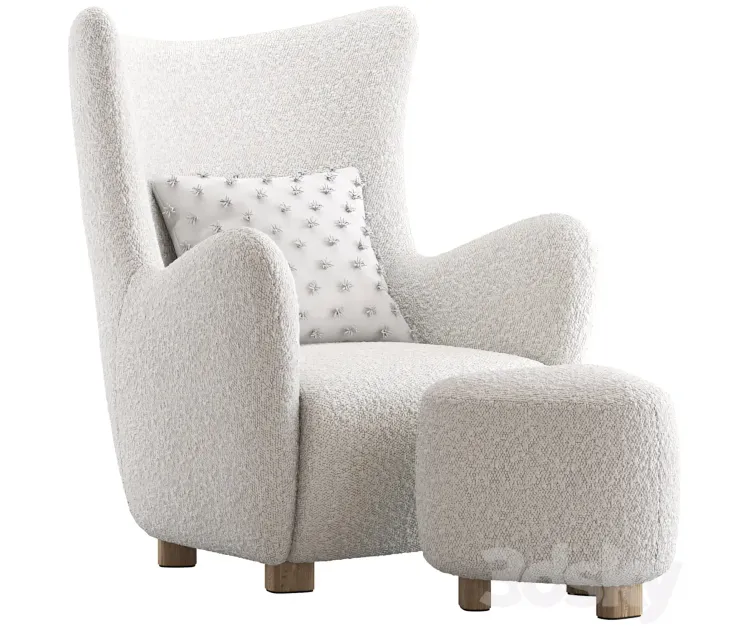 CB Bozzi Lounge Chair Ottoman