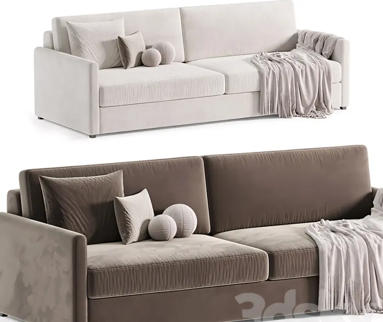 MALEA COGNAC BROWN VELVET SOFA