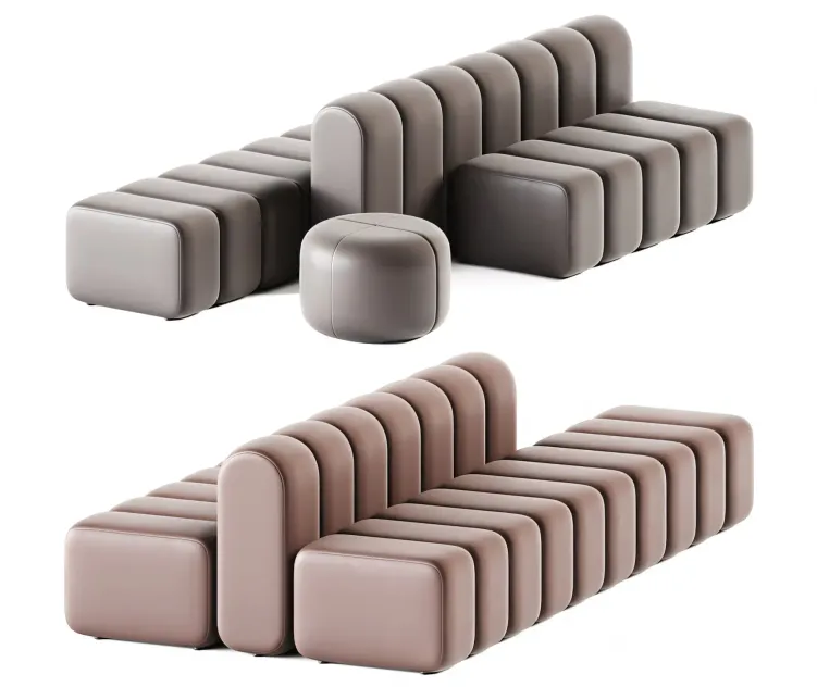 Pouf Sets Bob Hide by Bla Station