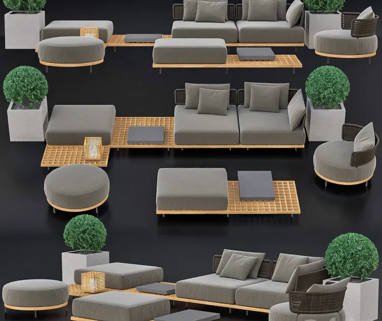 Set of Minotti Quadrado Furniture