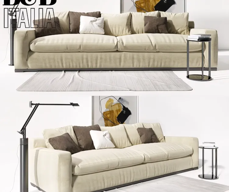 Sofa Italia Imprimatur With Pillows