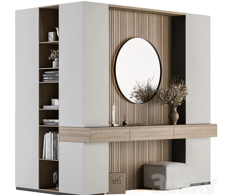 Hallway Wardrobe White Wood Entrance