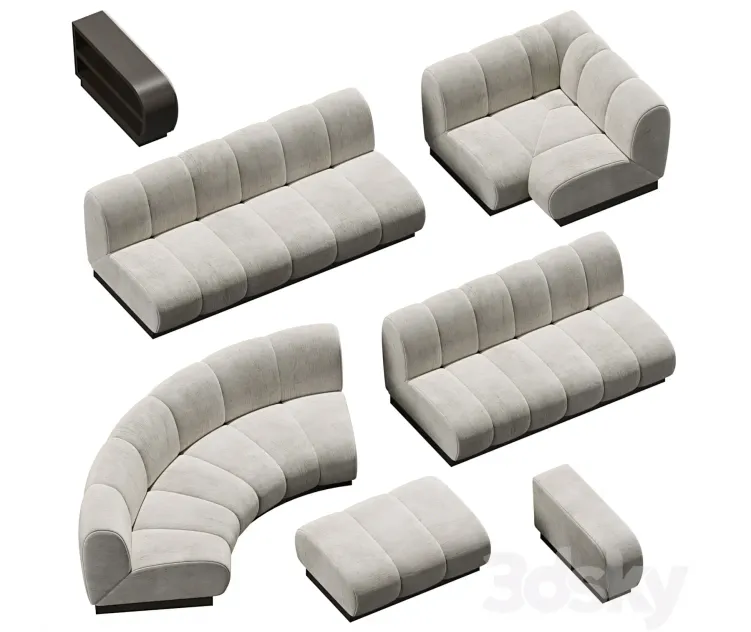Collection of Sofas Biscuit Sectional from Vladimir Kagan