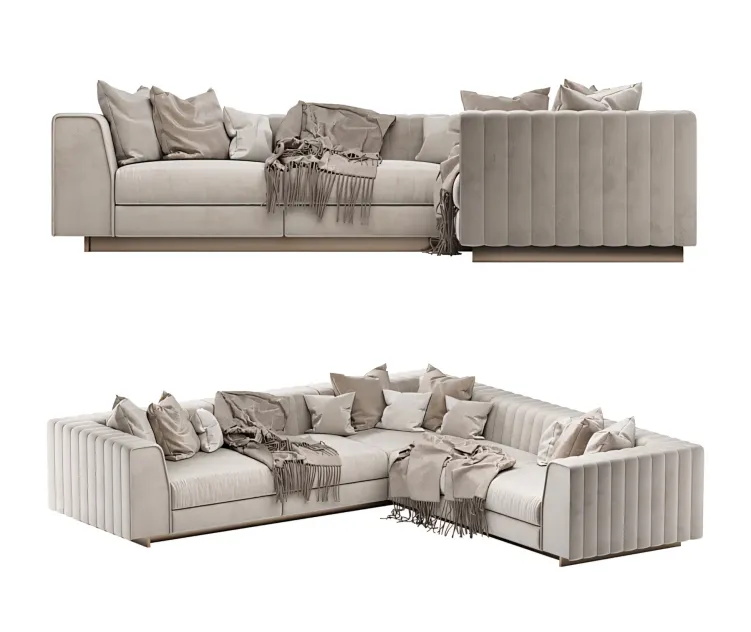 Modern Velvet Sofa Channel