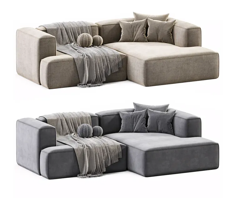 Narozna Sofa Modulowa ze Sztruksu Lennon