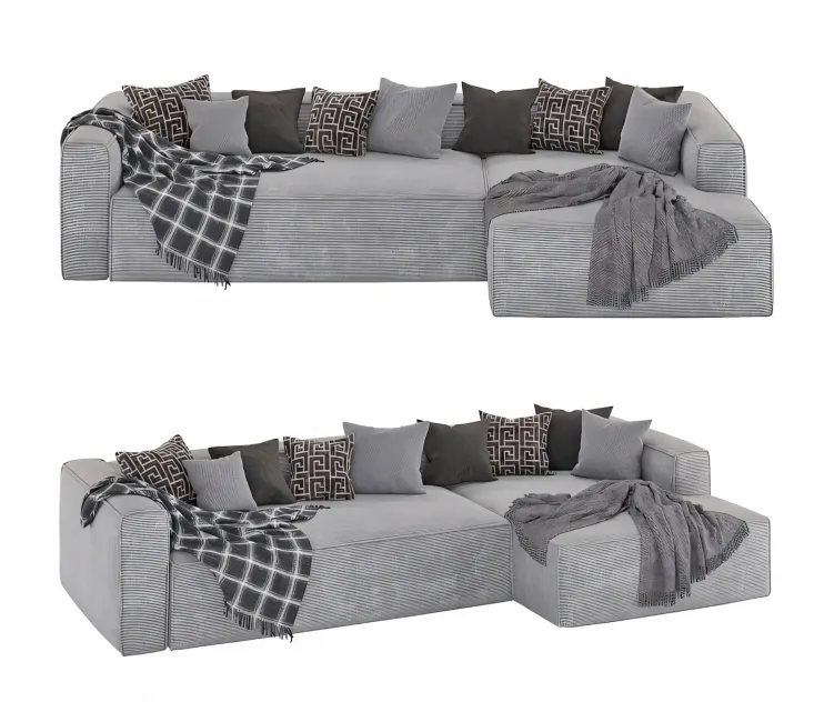Seater Blok Sofa With Right Chaise Longue