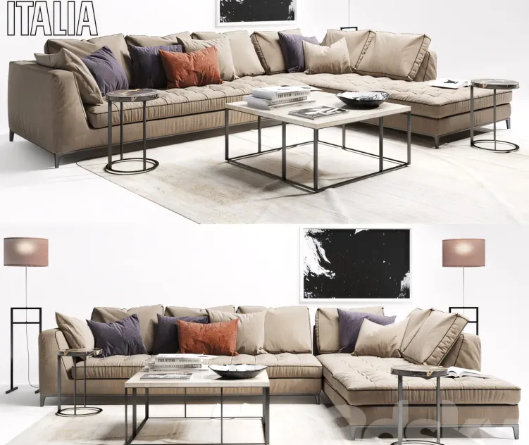 Sofa Italia Lucrezia with Pillows