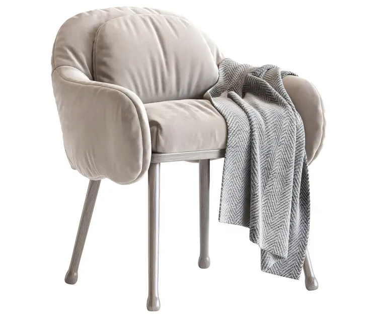 Corolla White Armchair