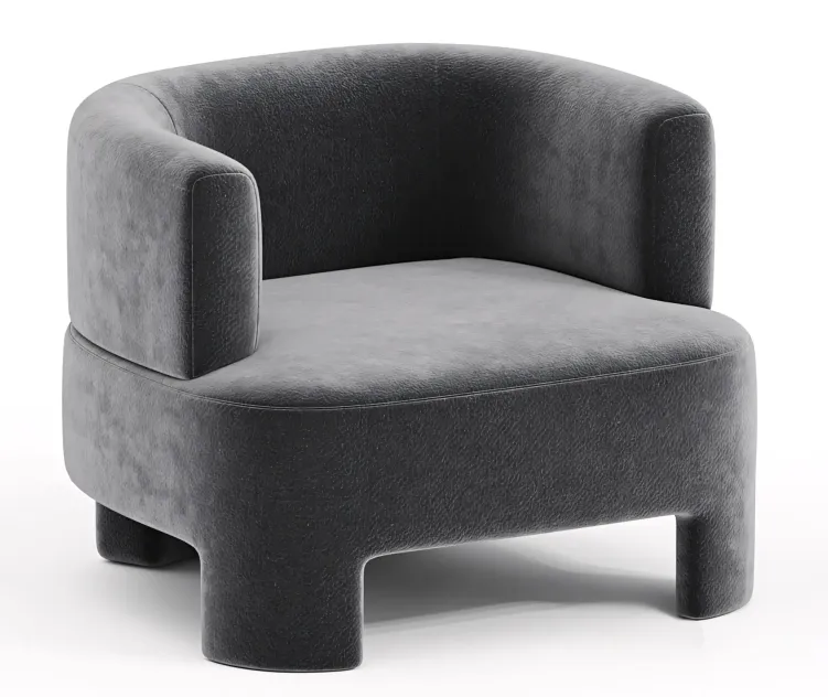 Fauteuil Velours Darrel
